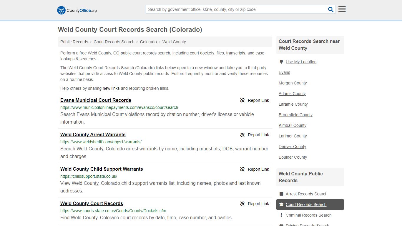 Court Records Search - Weld County, CO (Adoptions, Criminal, Child ...